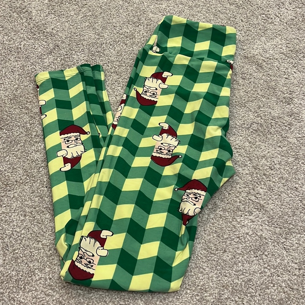 LulaRoe Santa Leggings